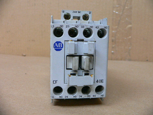 Allen Bradley 700-CF400ZJ, 20 Amp Contactor w/ 4 N.O. Contacts and 24 VDC Coil