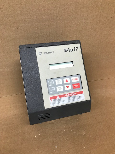 Square D VSD17U29S66 VSD17 Motor Drive, 2HP 1.5kW, 480/590 In, 0-480/575 Out