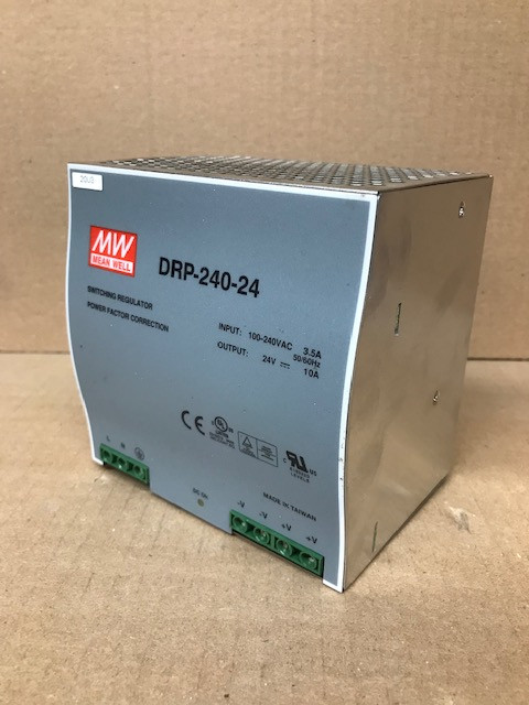 Mean Well DRP-240-24 AC TO DC POWER SUPPLY DIN-Rail MOUNT 24 Volt 10 Amp