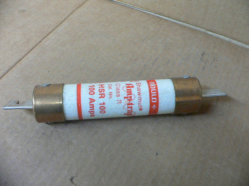 Gould Shawmut HSR100 100 Amp 600 Volt Class R Industrial Fuse