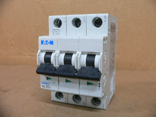 Eaton FAZ-D3/3-NA Circuit Breaker 3A 3Pole