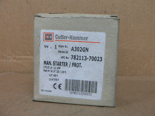 Cutler-Hammer A302GN Manual Starter Protector