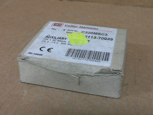 Cutler-Hammer C320MSC3 Auxiliary Contact