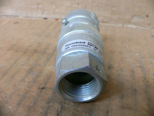 Russellstoll 8925 Midget Ever-Lok 15A 125V / 10A 250V Heavy Duty Male Plug