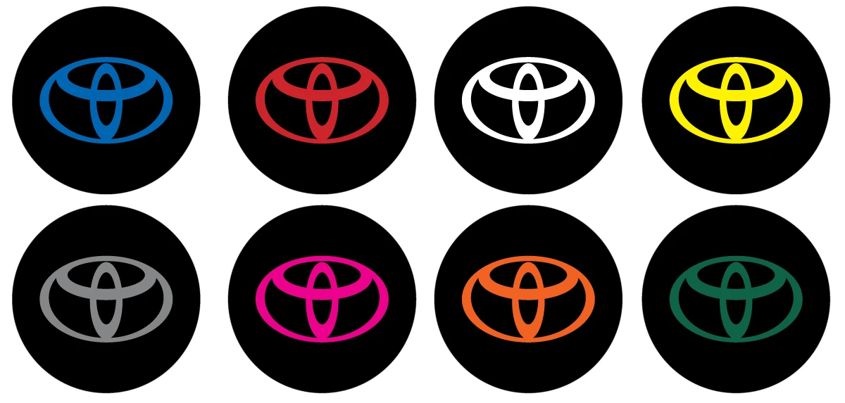 TOYOTA CENTER CAP OVERLAY DECALS STICKERS WATERPROOF