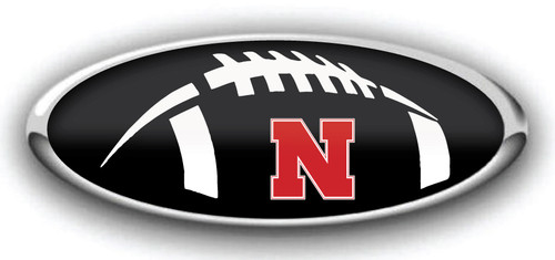 NEBRASKA CORNHUSKERS LACES OVERLAY EMBLEM DECALS 3PC KIT