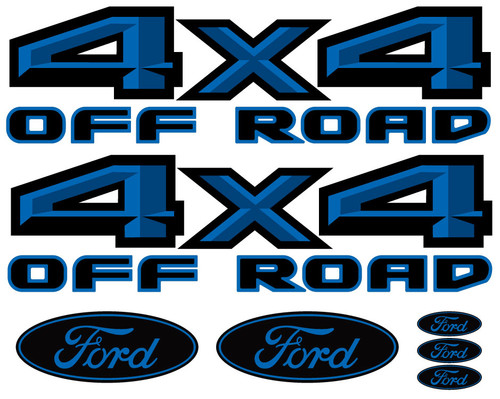 FORD 4X4 DECALS PLUS FORD LOGO EMBLEM OVERLAY DECALS FORD 4X4 DECALS PLUS FORD LOGO EMBLEM OVERLAY DECALS