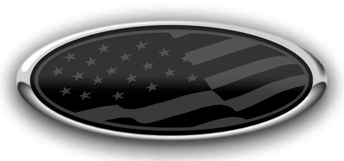FORD US STEALTH FLAG OVERLAY EMBLEM DECALS 3PC KIT