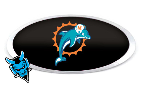 KIA OVERLAY EMBLEM MIAMI DOLPHINS DECALS