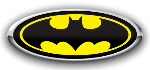 FORD BATMAN OVERLAY EMBLEM DECALS 3PC KIT