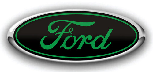FORD LOGO OVERLAY EMBLEM DECAL BLACK GREEN 3PC KIT