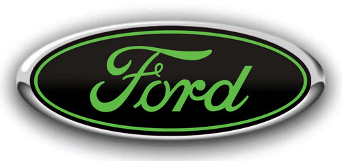 FORD LOGO OVERLAY EMBLEM DECAL BLACK GREEN 3PC KIT