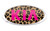 KIA OVERLAY EMBLEM DECALS LEOPARD BROWN HOT PINK LOGO