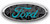 FORD LOGO LEOPARD SKIN STEALTH TEAL OVERLAY EMBLEM DECALS