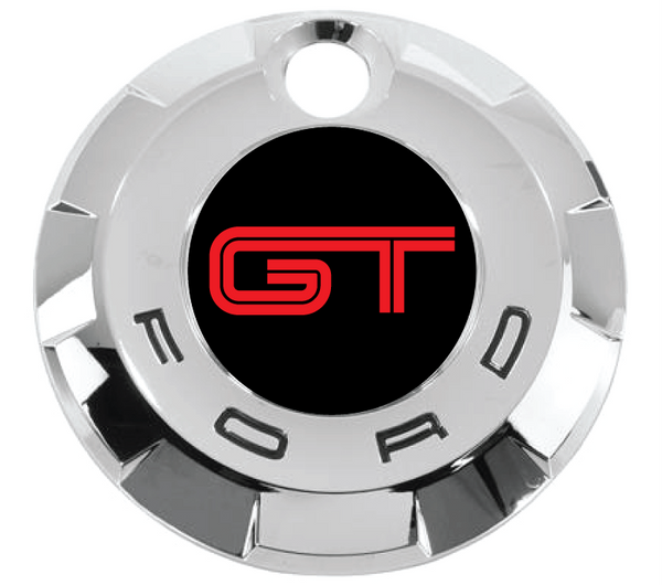 FORD MUSTANG GT OVERLAY FAUX EMBLEM DECAL BLACK-RED