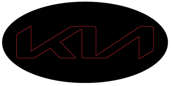 KIA OVERLAY EMBLEM OUTLINE DECALS