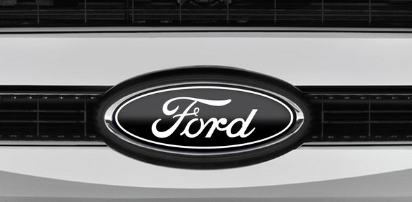 FORD LOGO OVERLAY EMBLEM DECAL BLACK-WHITE