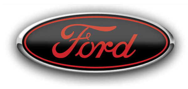 BRONCO REAR OVERLAY EMBLEM DECAL FORD LOGO BLACK RED