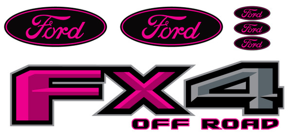 FORD TRUCK FX4 4X4 DECALS with FORD EMBLEM DECALS