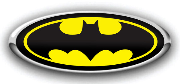 FORD BATMAN OVERLAY EMBLEM vinyl DECALS 3PC KIT