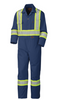 PIONEER 5516 SAFETY POLY/COTTON COVERALL - NAVY