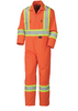 PIONEER 5514 SAFETY POLY/COTTON COVERALL - ORANGE