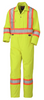 PIONEER 5512 PIONEER SAFETY COVERALLS - POLY/COTTON - HI-VIZ YELLOW/GREEN