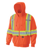 PIONEER 6940 HI-VIZ MICRO FLEECE ZIP HOODIE - HI-VIZ ORANGE