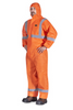 PIONEER 2077 DISPOSABLE SMS COVERALL WITH REFLECTIVE TAPE - ORANGE