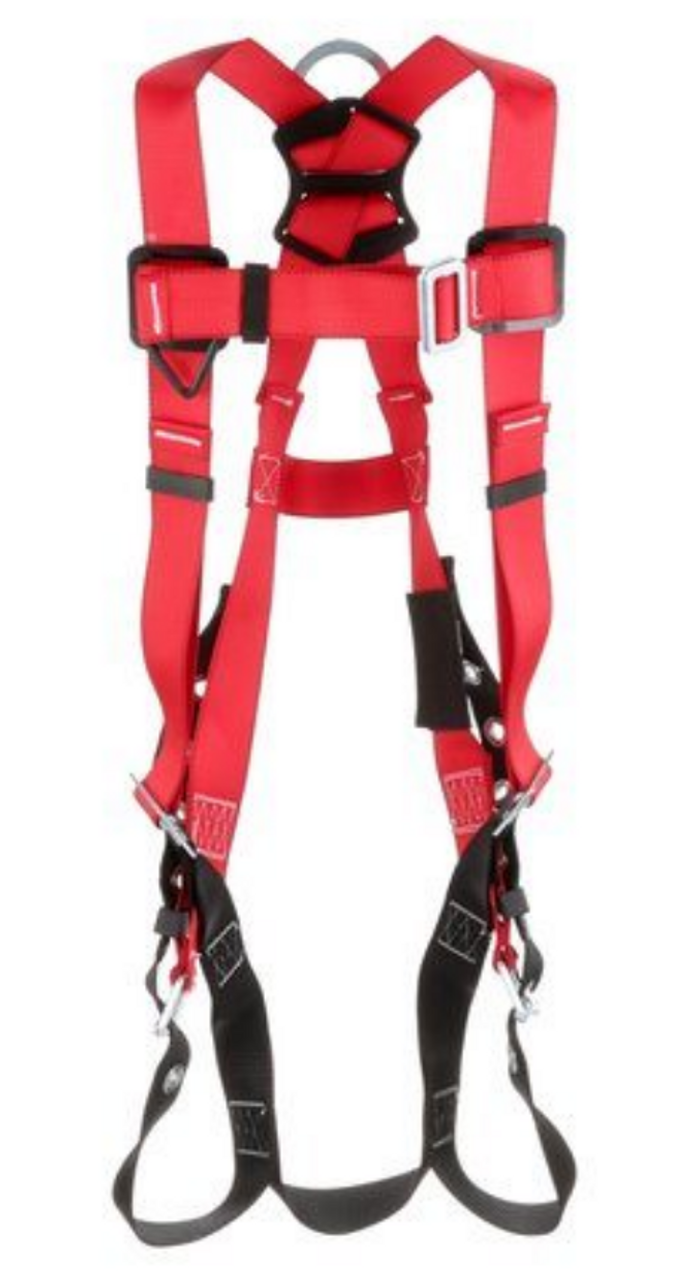 BACK D-RING, TONGUE BUCKLE LEG STRAPS (SIZE SMALL).