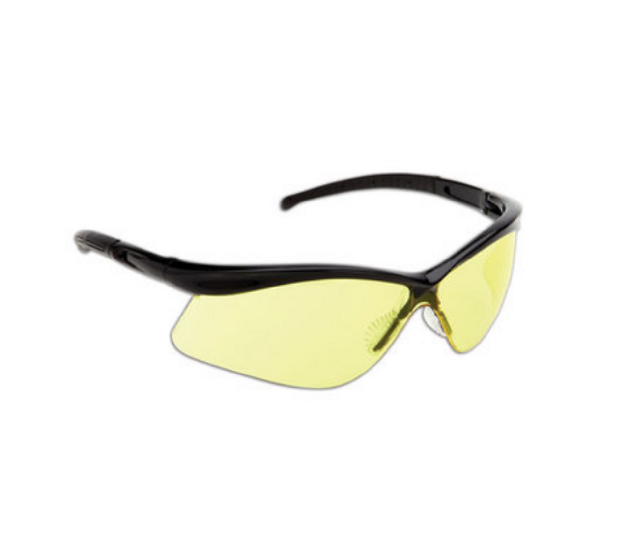 WARRIOR SAFETY GLASSES BLK FRAME/AMB LENS