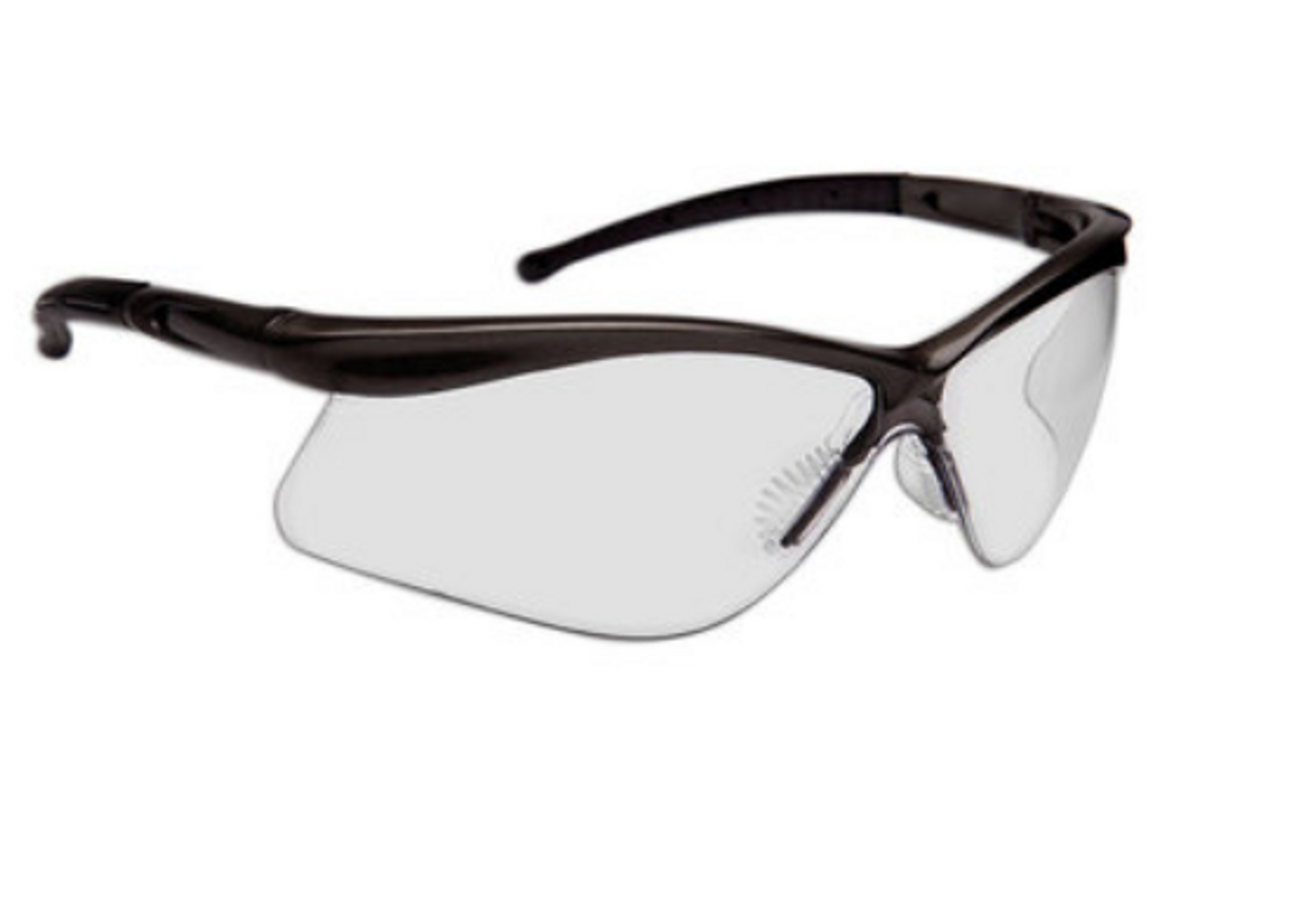 WARRIOR SAFETY GLASSES BLK FRAME/SMK LENS