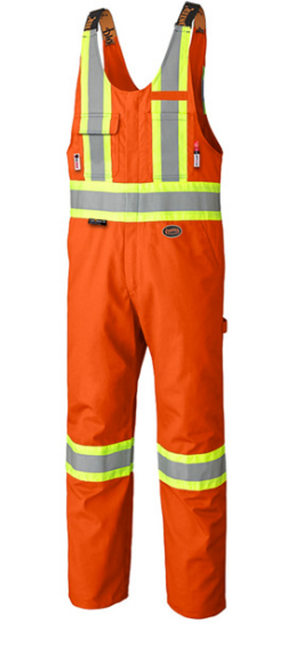 PIONEER 7712 FR-TECHÂ¢ FLAME RESISTANT/ARC RATED 7 OZ SAFETY OVERALLS - HI-VIZ ORANGE