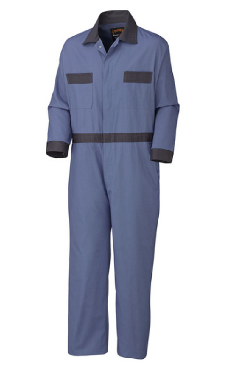 PIONEER 5133 COVERALL WITH CONCEALED BRASS BUTTONS - NAVY