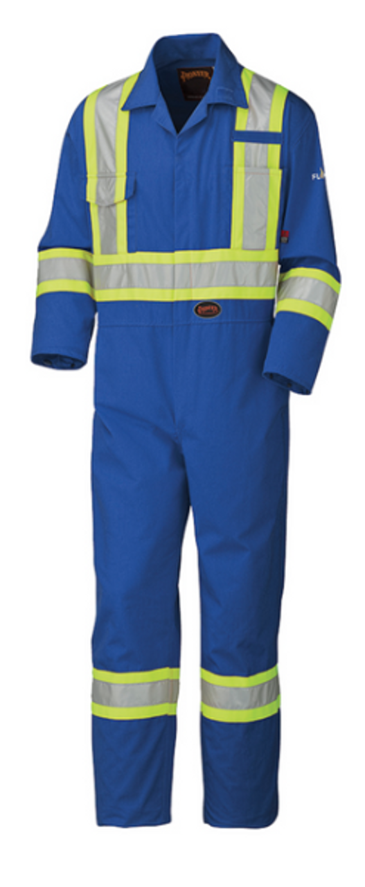 PIONEER 5558AT FLAME RESISTANT/ARC RATED SAFETY COVERALLS - ROYAL (TALL)