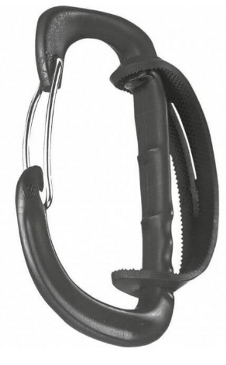 HUB - Carabiner for equipment

Ideal for carrying ice screws and ice axes on the harness
Suitable for most harnesses
Carabiner with wire lever and wide opening capable of carrying up to 6 ice screws. Also ideal for ice axes.