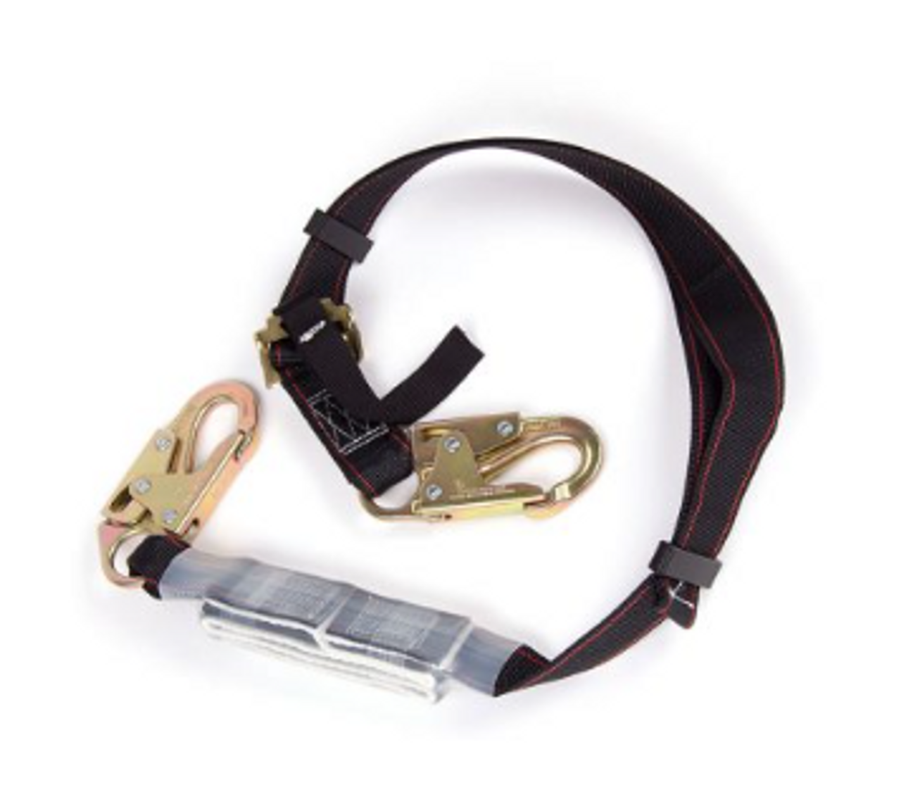Material: Polyester & steel (Snap hook)
Snap hook opening: 21mm (0.78’’)
Length: 1.22m to 1.52m (4’ to 6’)
Shock absorber: E4 (45kg – 115kg), (100lb – 254lb)
Standards: CSA Z259 11