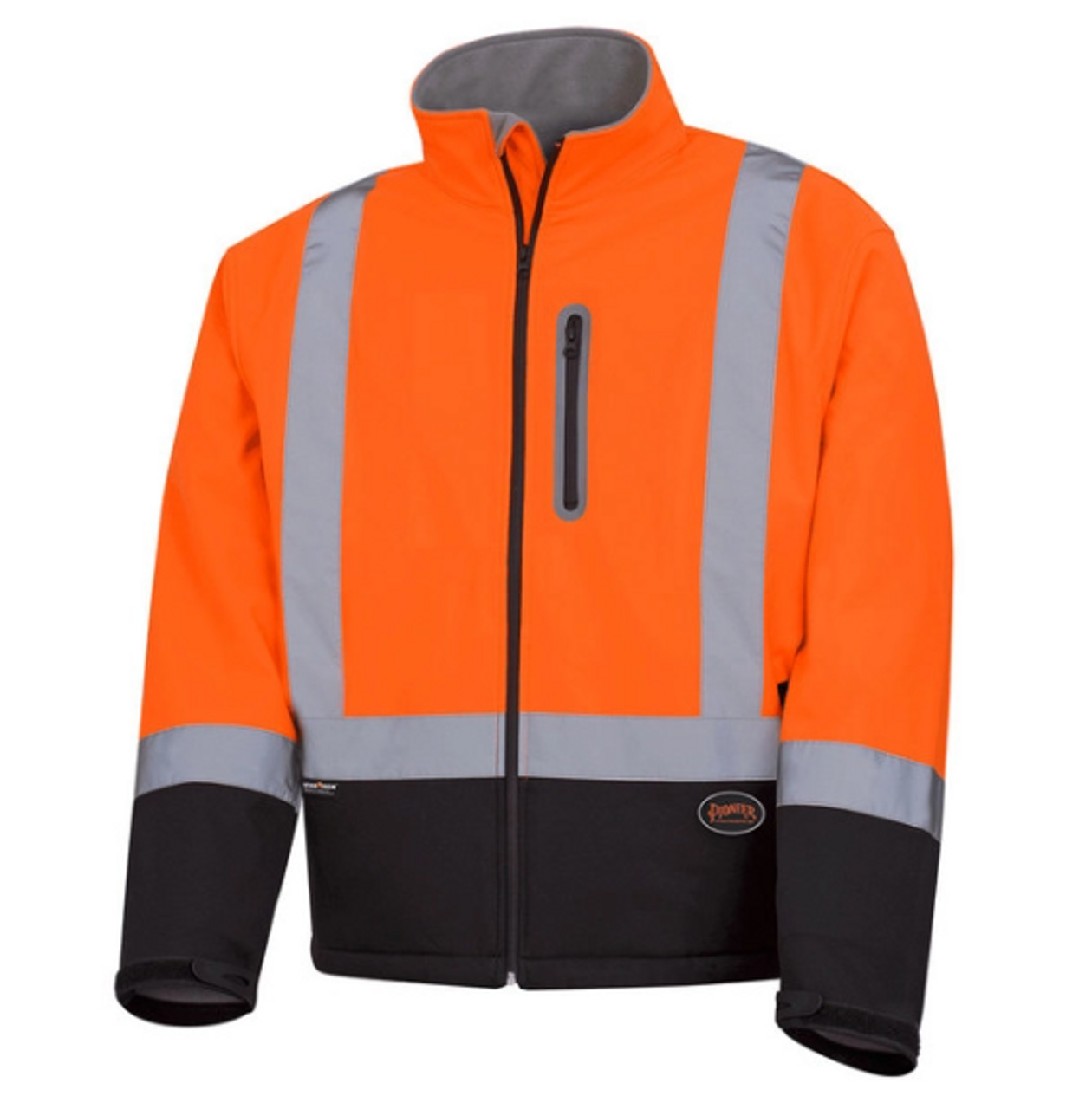 PIONEER 5679 SOFTSHELL MECHANICAL STRENGTH SAFETY JACKET - HI-VIZ ORANGE