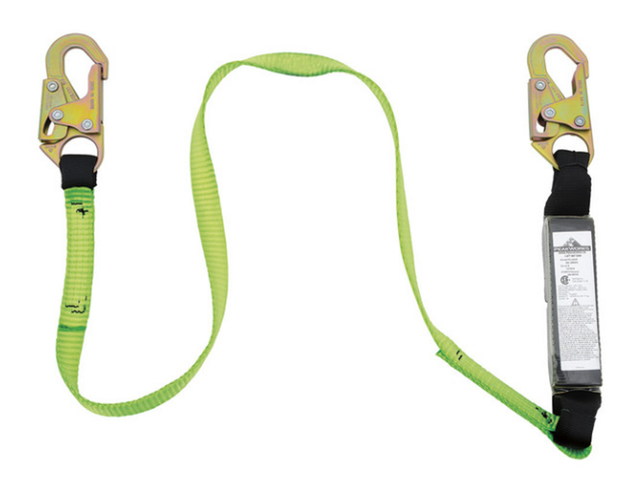 PEAKWORKS SA-5400-4 SHOCK ABSORBING LANYARD - SNAP HOOKS - 4' (1.2 M)