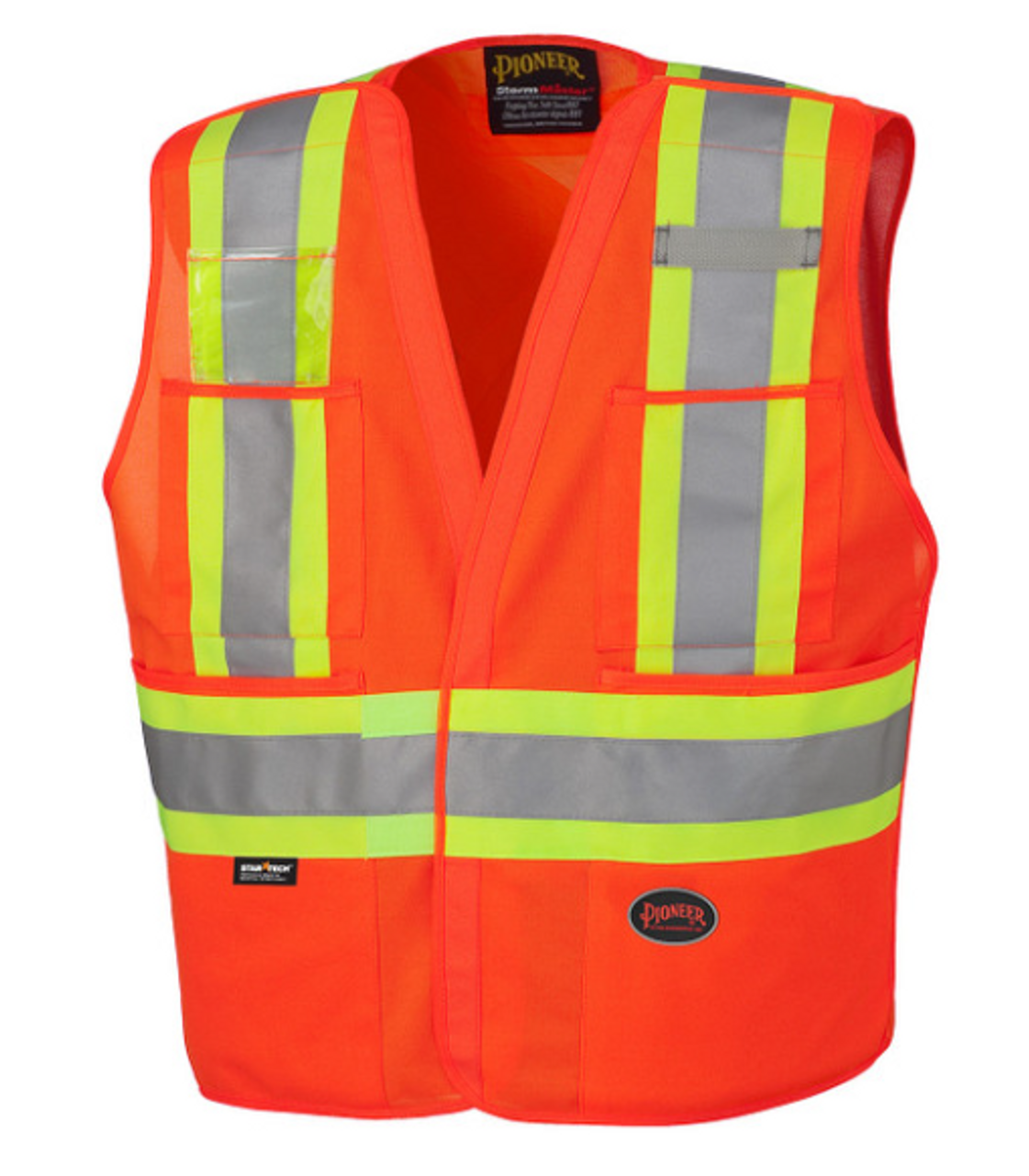 PIONEER 6930 DROP SHOULDER SAFETY TEAR-AWAY VEST - HI-VIZ ORANGE