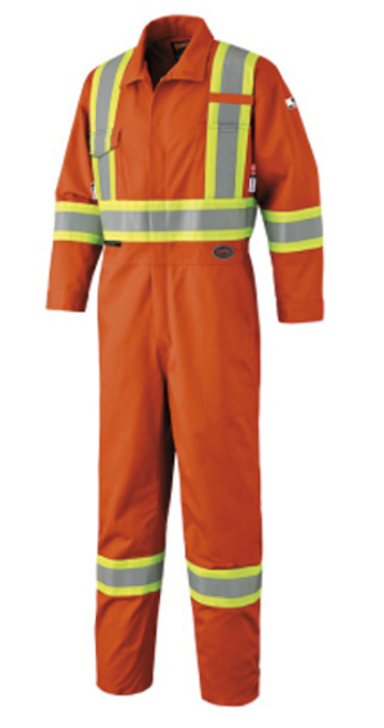 PIONEER 7705T FR-TECH® FLAME RESISTANT/ARC RATED 7OZ SAFETY COVERALL - HI-VIZ ORANGE (TALL)