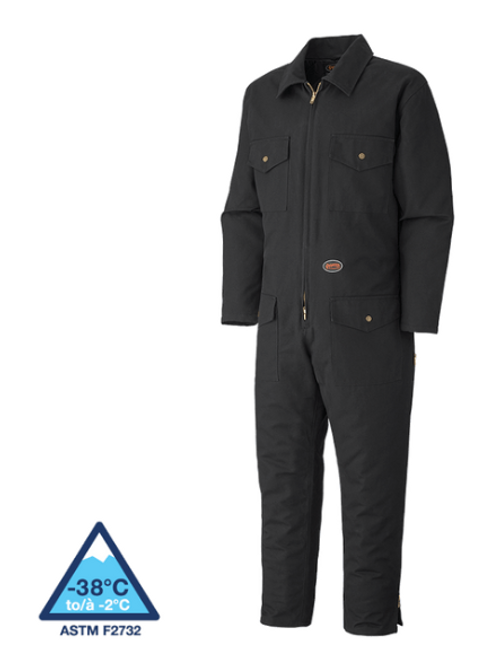 Pioneer 520A Quilted Cotton Duck Coverall - Black
