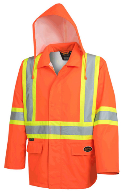 PIONEER 5626 "THE ROCK" WATERPROOF SAFETY JACKET - HI-VIZ ORANGE