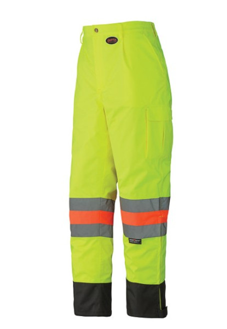 Pioneer 6039 Waterproof Traffic Safety Pants - Hi-Viz Yellow/Green