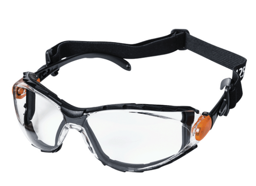 XPS502 SEALED SAFETY GLASSES - CLEAR TINT