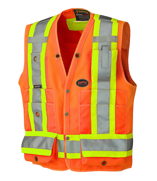 PIONEER 6692 SURVEYORÂS SAFETY VEST - HI-VIZ ORANGE