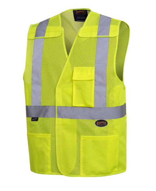 Pioneer 6923 Safety Vest with 2" Tape - Hi-Viz Yellow/Green