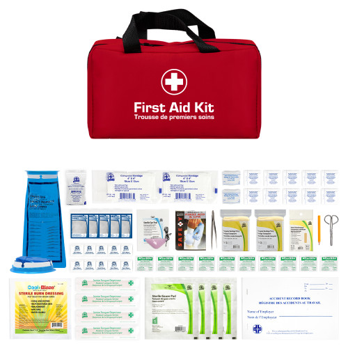 Basic Suitable for most workplaces with a low risk work environment. These kits contain the minimum content requirements for each of the three sizes of Type 2: small, medium, large and is based on the number of workers at the workplace per shift.