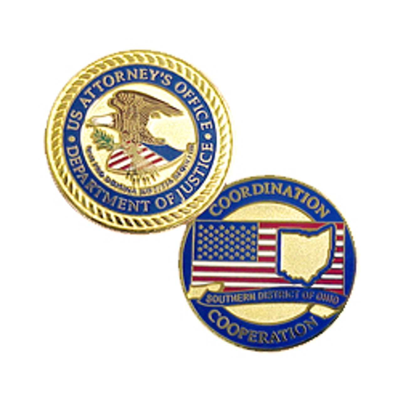 Us Attorney S Office Southern Ohio Challenge Coin Copshop A Division Of Ogs Technologies