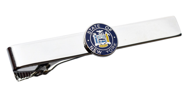 New York State Seal Tie Bar (Nickel) - CopShop.com